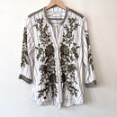 Johnny Was Floral Embroidered Button Down-2
