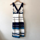 Ribbed Striped Sheath Dress-8