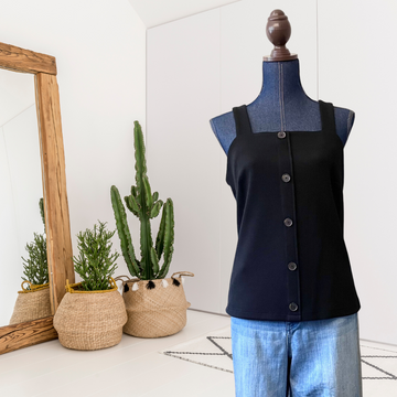 Button Front Tank Top