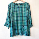 Plaid Popover Blouse-2