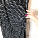 Polka Dot Faux Wrap Dress-6