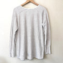 Striped Lace V-Neck Tee-7