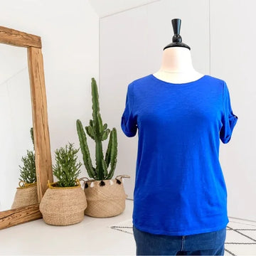 Button Cuff Short Sleeve Tee