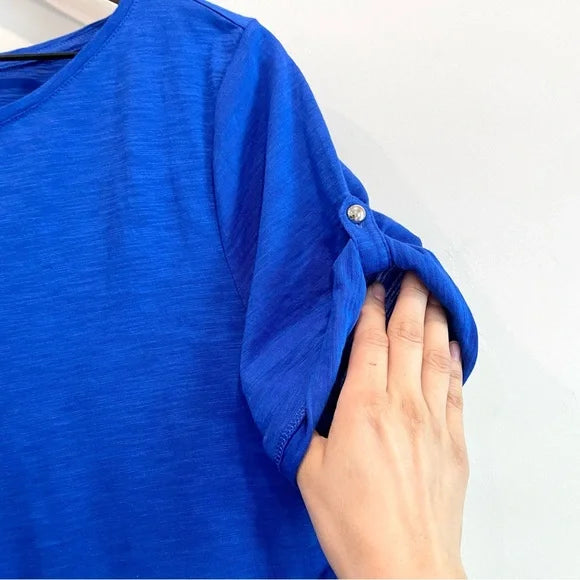 Button Cuff Short Sleeve Tee