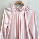 Tencel Long Sleeve Fringe Hem Top-3