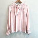 Tencel Long Sleeve Fringe Hem Top-9