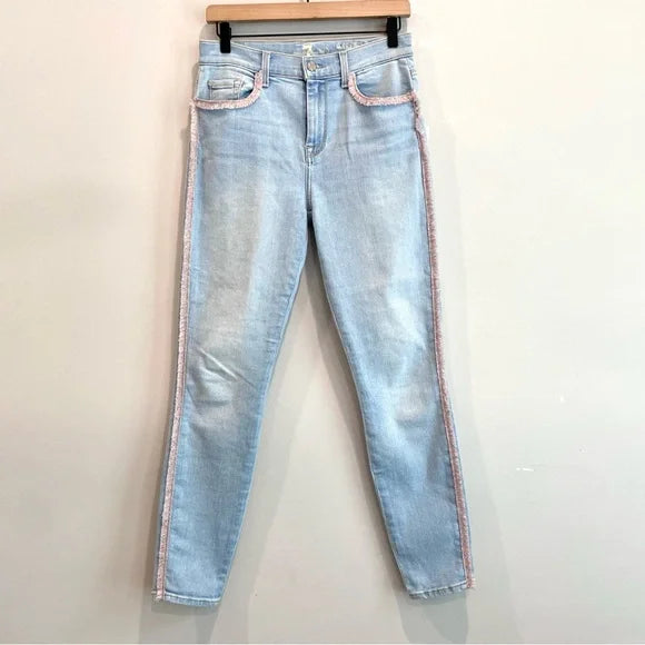 Fringe High Rise Skinny Jeans