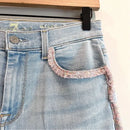 Fringe High Rise Skinny Jeans-5