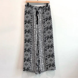 Geometric Wrap Palazzo Pants