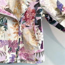 Floral Bird Print Moto Jacket-6