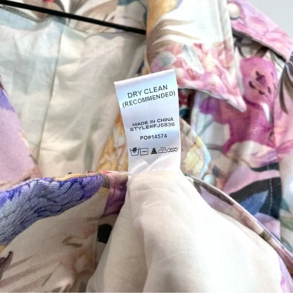 Floral Bird Print Moto Jacket