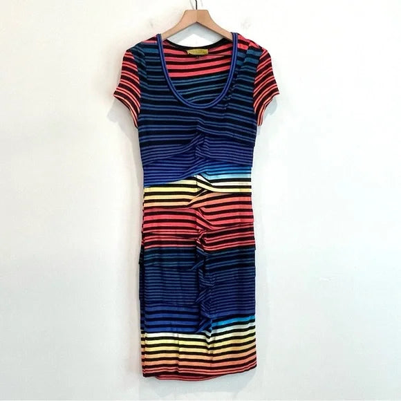 Rainbow Striped Sheath Dress