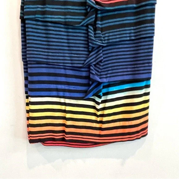 Rainbow Striped Sheath Dress