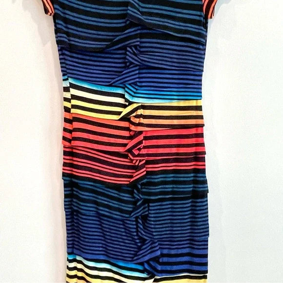 Rainbow Striped Sheath Dress