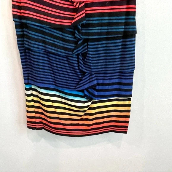 Rainbow Striped Sheath Dress