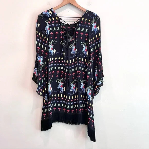 Cowgirl Western Boot Fringe Dress