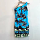 One Shoulder Tropical Floral Dress-2