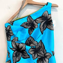 One Shoulder Tropical Floral Dress-3