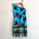 One Shoulder Tropical Floral Dress-9