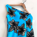 One Shoulder Tropical Floral Dress-10