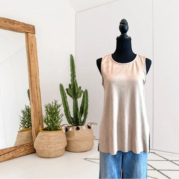 Faux Suede Sleeveless Top