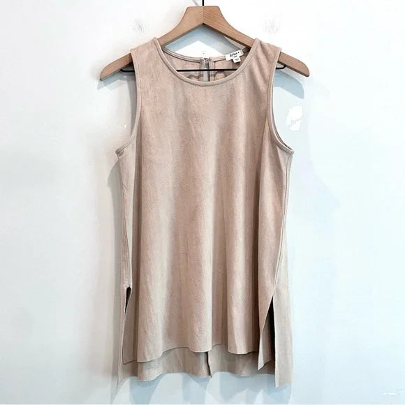 Faux Suede Sleeveless Top