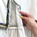 Embroidered Beaded Tassel Top-2