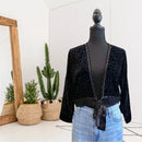 Velvet Burnout Filigree Cardigan-1