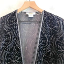 Velvet Burnout Filigree Cardigan-7