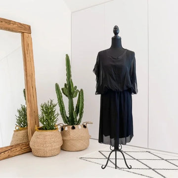 Silk Elastic Waist Dress