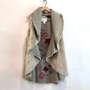 Faux Fur Floral Reversible Vest Jacket-2