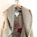 Faux Fur Floral Reversible Vest Jacket-3