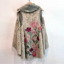 Faux Fur Floral Reversible Vest Jacket-9