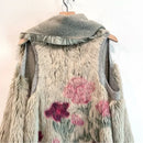 Faux Fur Floral Reversible Vest Jacket-10