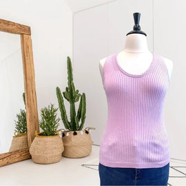 Sleeveless Ribbed Knit Top