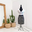 Pebble Pattern Knit Skirt-1