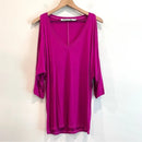 V-Neck Slit Sleeve Top-2
