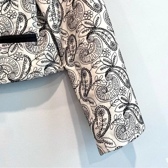 Paisley Embroidered Blazer Jacket