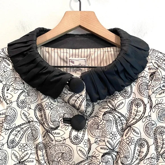 Paisley Embroidered Blazer Jacket