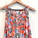 Floral Leaf Ruffle Hem Dress-3
