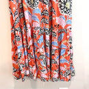 Floral Leaf Ruffle Hem Dress-5