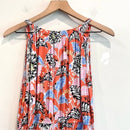 Floral Leaf Ruffle Hem Dress-10