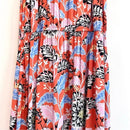 Floral Leaf Ruffle Hem Dress-11