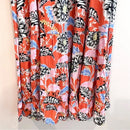 Floral Leaf Ruffle Hem Dress-12