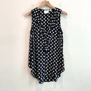 Polka Dot Ruffle V-Neck Top-2