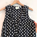 Polka Dot Ruffle V-Neck Top-3