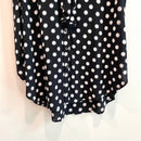 Polka Dot Ruffle V-Neck Top-4