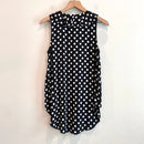 Polka Dot Ruffle V-Neck Top-7