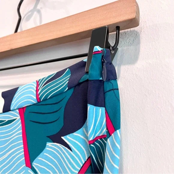 Silk Tropical Leaf Pants