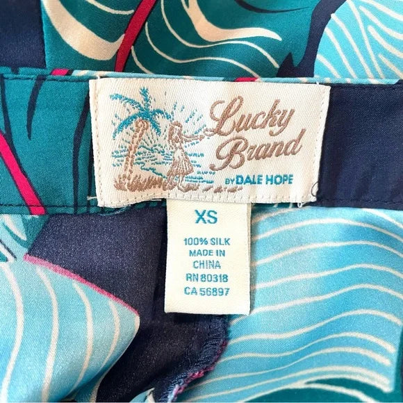 Silk Tropical Leaf Pants